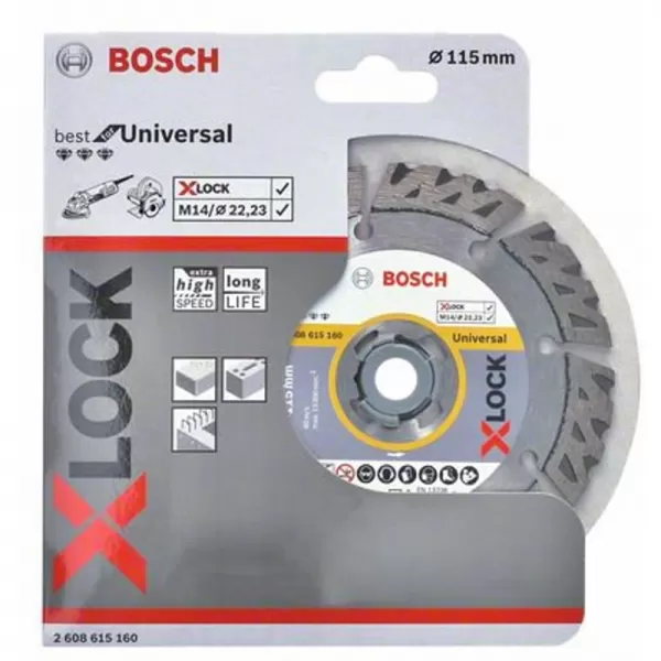 Diamantový dělicí kotouč EXPERT MultiMaterial X-LOCK 115 × 22,23 × 2,4 × 12 mm Bosch 2608900669