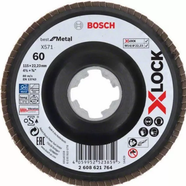 Lamelový kotouč X-LOCK X571 Best for Metal 115mm, G 40 Bosch 2608621764