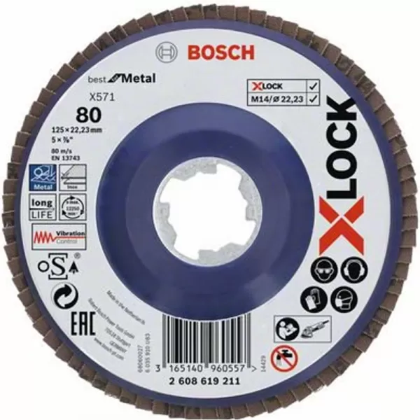Lamelový kotouč rovné X571 Best for Metal 125mm Bosch X-LOCK 2608619211