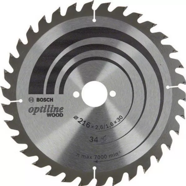 Pilový kotouč Optiline Wood 216 x 30 x 2,6/1,6 mm, 34 Bosch 2608838409