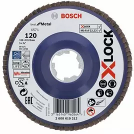 Lamelový kotouč X-LOCK X571 Best for Metal 125mm, G 120 Bosch 2608619212
