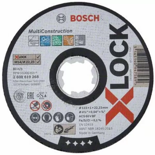 Řezný kotouč na kov Multi Construction 115mm Bosch X-LOCK 2608619268
