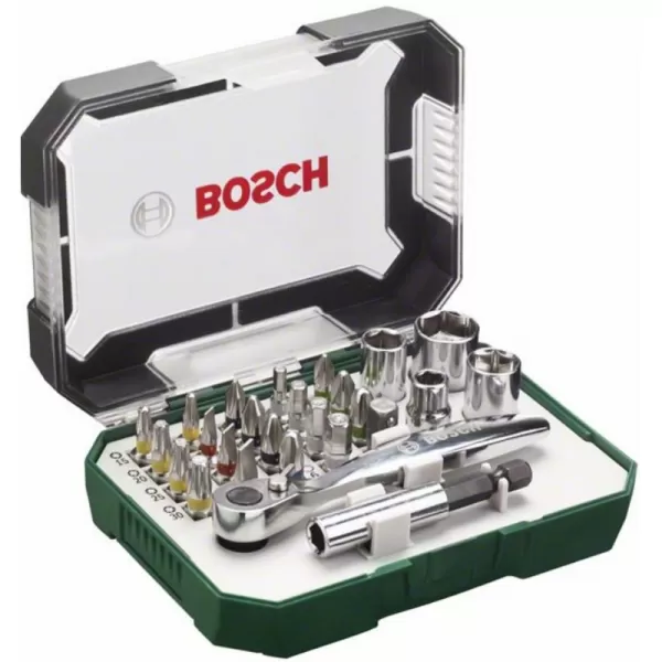 Sada bitů BOSCH 26dílná sada šroubovacích bitů a ráčen (2.607.017.322)