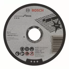 Dělicí kotouč rovný na nerez Standard for Inox WA 60 T BF, 115 mm, 22,23 mm, 1,6 mm Bosch 2608603170