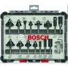 Sada tvarových fréz 15ks s 6mm vřetenem Bosch 2607017471
