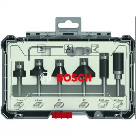 Sada ohraňovacích fréz s 6mm vřetenem Bosch 2607017468