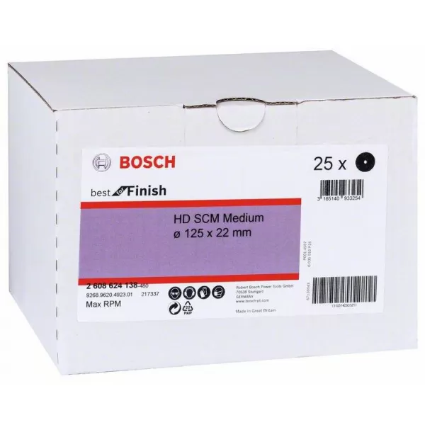 Brusný rounový kotouč SCM EXPERT N477 pro úhlové brusky 125 × 22 mm, Medium Bosch 2608901270