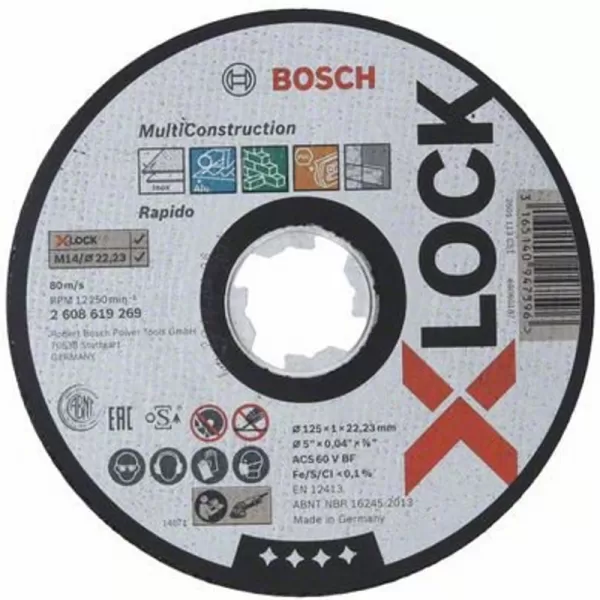 Řezný kotouč na kov Multi Construction 125mm Bosch X-LOCK 2608619269