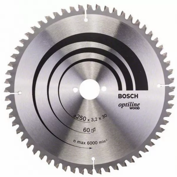 Pilový kotouč Optiline Wood 250 x 30 x 3,2 mm, 60 Bosch 2608640644