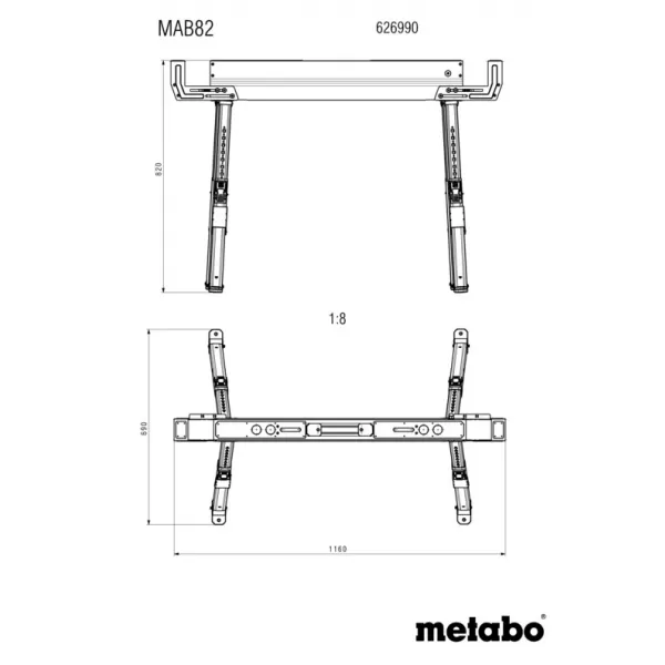 Sada pracovních koz MAB 82 Metabo 626990000