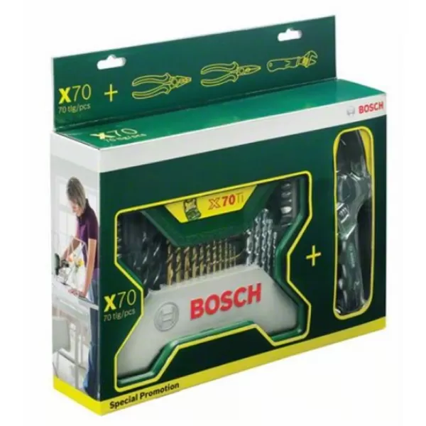 Set příslušenství Mini X-Line 70Ti + sada ručního nářadí Bosch 2607017197