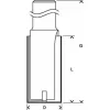 Drážkovací fréza Bosch 12 mm, D1 20 mm, L 40 mm, G 81 mm 2608628468