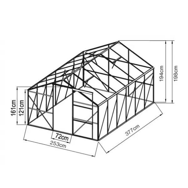 Zahradní skleník z polykarbonátu VeGA 9500 STRONG