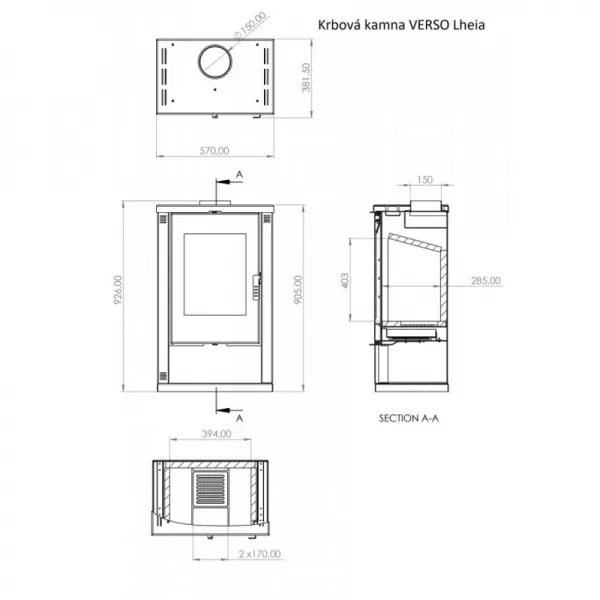 Krbová kamna VERSO Lheia