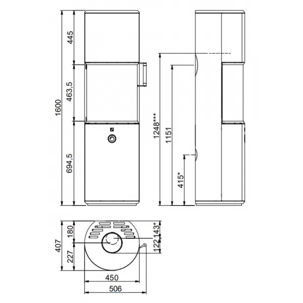 Krbová kamna SCAN 67 1600