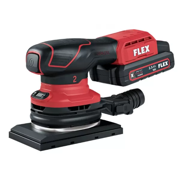 Aku vibrační bruska s regulací otáček 18V/2x2,5Ah OSE 2-80 18-EC/2.5 Set Flex 532086