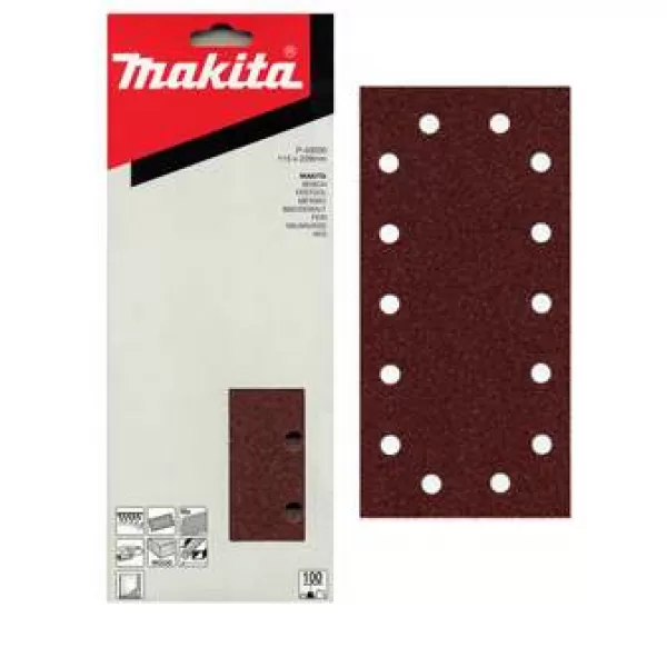 Papír brusný suchý zip 115x229mm 14 děr K60, 10ks Makita P-43038