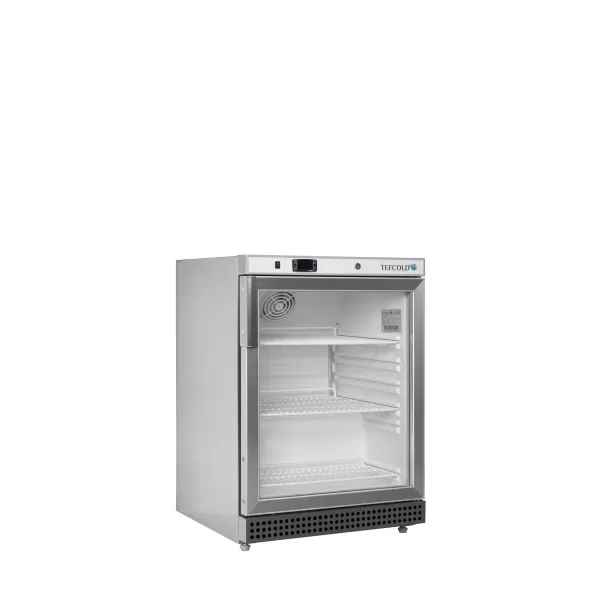 Chladicí skříň prosklené dveře, nerez opláštění Tefcold UR 200 SG