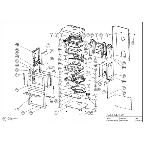 Krbová kamna černý lak JOTUL F 520 BP