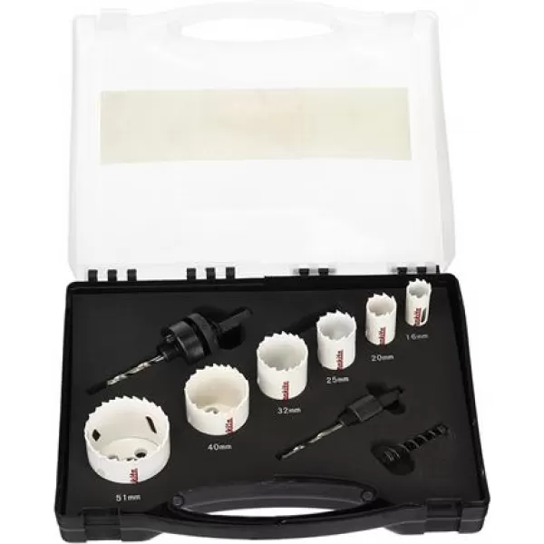 Sada děrovek BiM 6 ks v plastovém kufru Makita D-47123