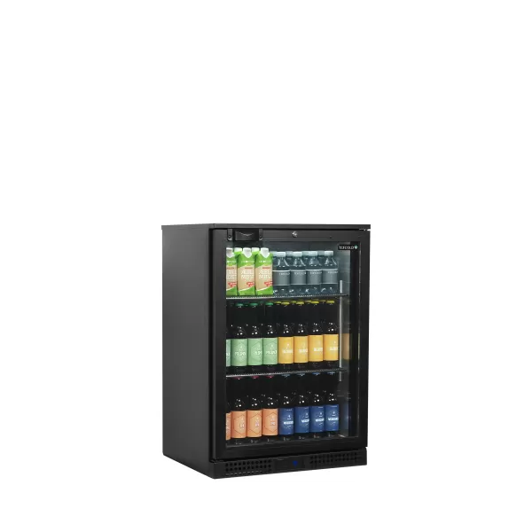 Minibar prosklené křídlové dveře, černá Tefcold BA16H