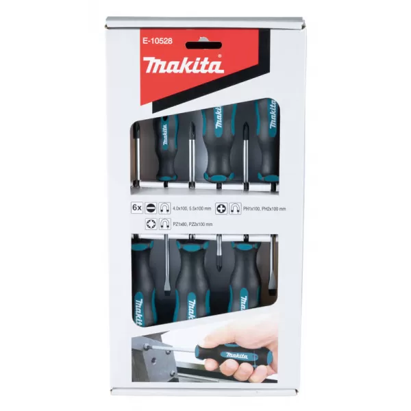 Sada šroubováků 6 ks (PH, PZ, SL) Makita E-13524