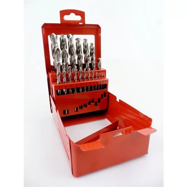 Sada vrtáků s válcovou stopkou do kovu HSS-G 25 ks v kovové krabičce Makita P-60523