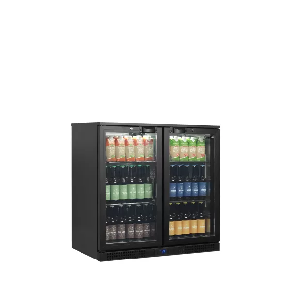 Minibar prosklené křídlové dveře, černá Tefcold BA26H