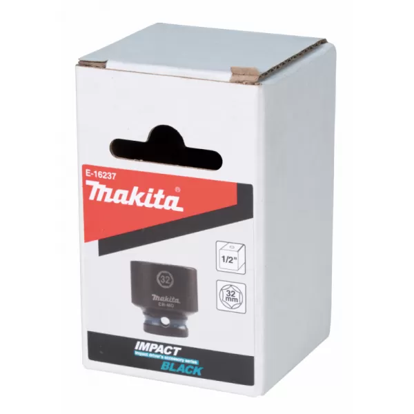 Klíč nástrčný 1/2", čtyřhran, IMPACT BLACK, 32mm Makita E-16237