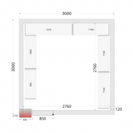 Panely ke stavebnicovým boxům 120 mm Tefcold CR 300x300x220 WD