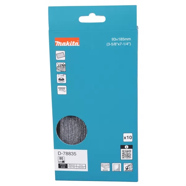Brusný papír 93x185mm A80 10ks Makita D-78835