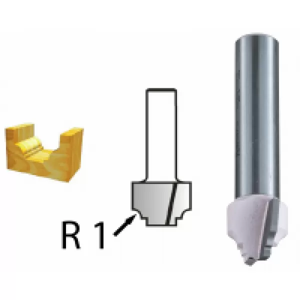 Profilová fréza stopka 8 mm,19x11x43,1 mm Makita D-48256