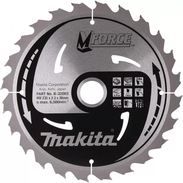 Kotouč pilový dřevo MFORCE 235x2.3x30mm 24Z Makita B-32063