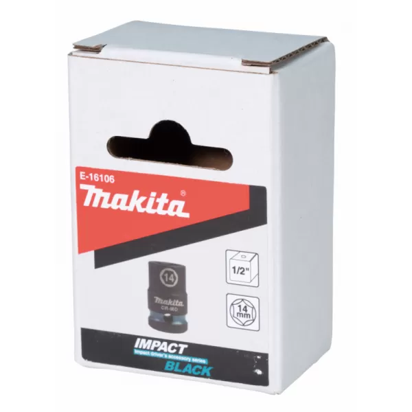 Klíč nástrčný 1/2", čtyřhran, IMPACT BLACK, 14mm Makita E-16106