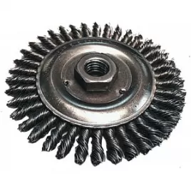 Kotoučový kartáč z ocelového drátu,splétaný drát 0,5mm,175mm