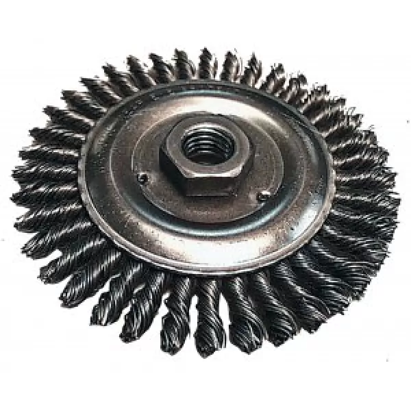 Kotoučový kartáč z ocelového drátu,splétaný drát 0,5mm,175mm