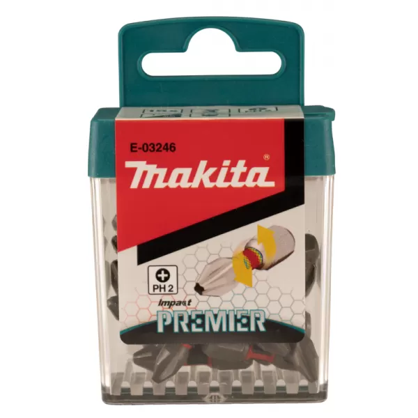 Torzní bit řady Impact Premier (C-form),PH2-25mm, sada 15ks Makita E-03246