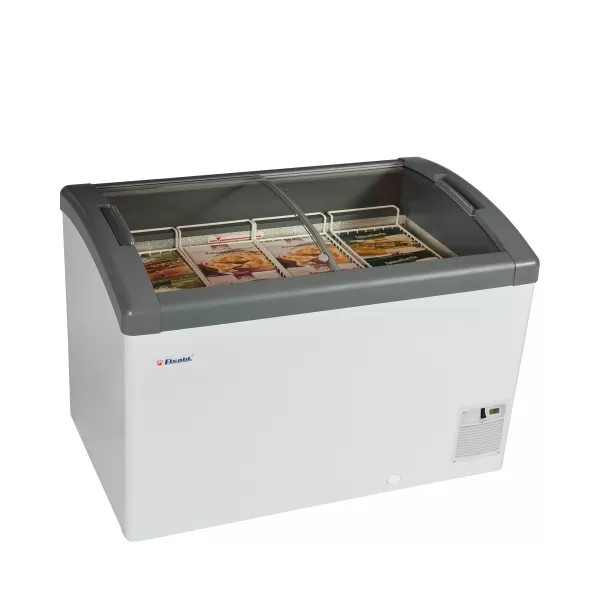 Pultová mraznička, posuv. oblé víko Elcold Focus 106 GREY