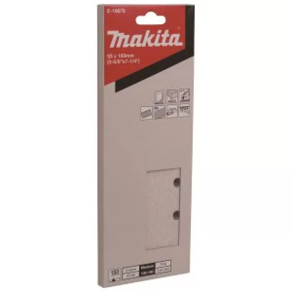Papír brusný suchý zip 93x185mm 8 děr K150, 10ks