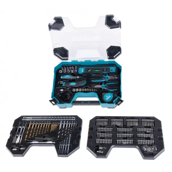 Sada vrtáků a příslušenství 200 ks v plastovém kufru Makita E-22610