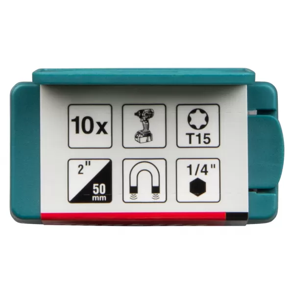 Torzní bit řady Impact Premier (E-form) T15-50mm, 10 ks Makita E-26026