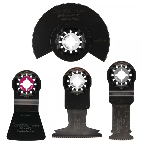 Sada nástrojů pro Multitool Starlock 4 ks v papírové krabičce Makita B-67505