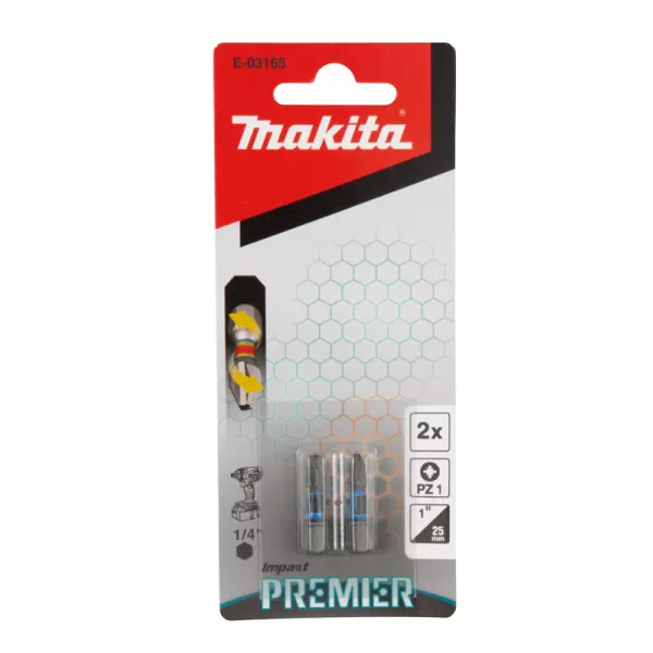 Torzní bit řady Impact Premier (C-form),PZ1-25mm,2ks Makita E-03165