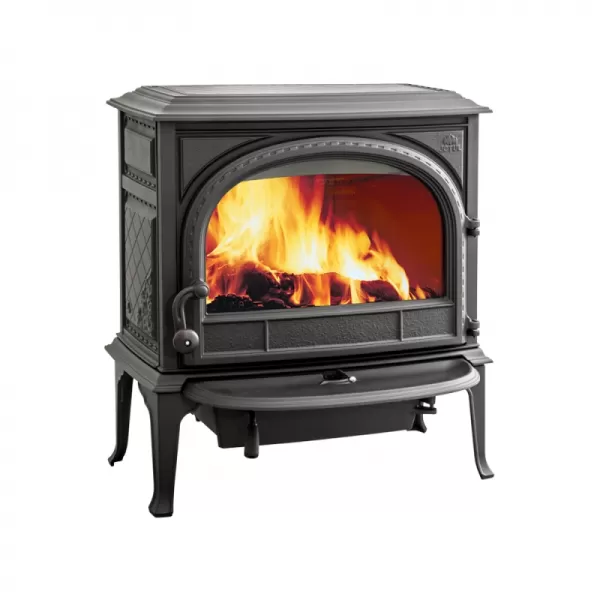 Krbová kamna černý lak, dvířka bez ozdobných příček Jotul F 400 ECO SE BP