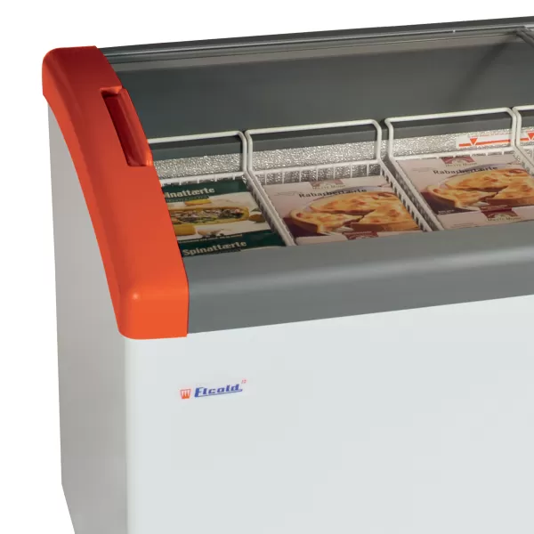 Pultová mraznička, posuv. oblé víko Elcold Focus 106 RED