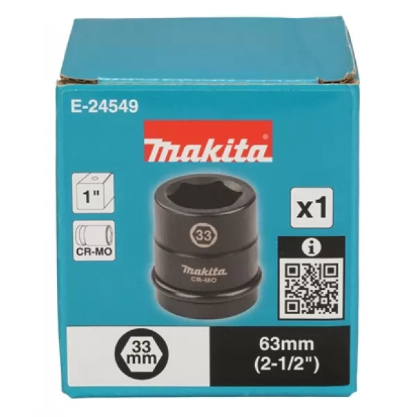 Klíč nástrčný 1", čtyřhran, 33x63 mm Makita E-24549