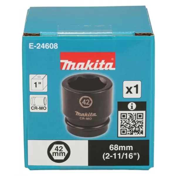 Klíč nástrčný 1", čtyřhran, 42x68 mm Makita E-24608