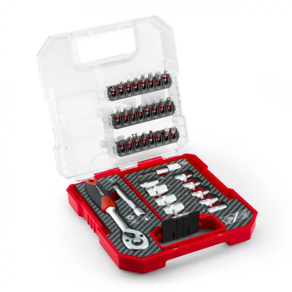 Sada bitů s ráčnou L-CASE Box 37 ks Einhell 49109022