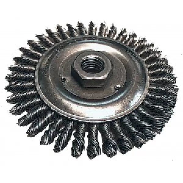 Kotoučový kartáč z ocelového drátu,splétaný drát 0,5mm,100mm
