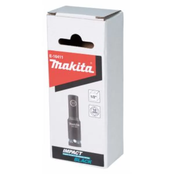 Klíč nástrčný prodloužený 1/2", čtyřhran, IMPACT BLACK, 10mm Makita E-16411